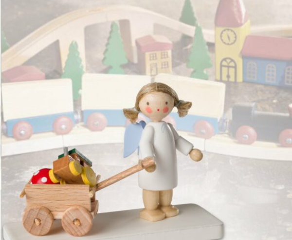 Engel mit Bollerwagen, von Flade